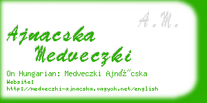 ajnacska medveczki business card